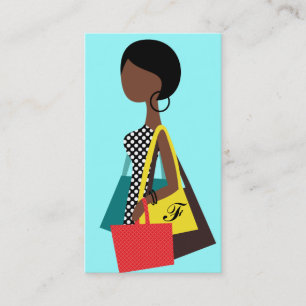 311 Fashionista Shopping Bags African American Visitekaartje