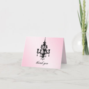 311-flikkering het Roze van de Kroonluchter Bedankkaart