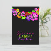 311 Flower Shower Lei Invitation Black (Debout devant)