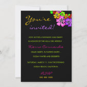 311 Flower Shower Lei Invitation Black (Dos)