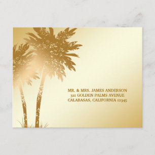 311 Gevonden paradijs RSVP   Briefkaart Golden Pal