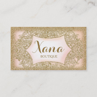 311 Glam Gold Glitter Pink Visitekaartje