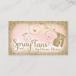 311 Glam Spray Tan Gold Glitter Pink Visitekaartje