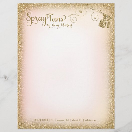 311  Glam Spray Tan Letterhead Briefhoofd (Voorkant)