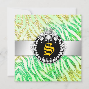 311 Glitter Queen Zebra Lemon Limoen (elke leeftij Kaart