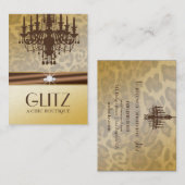 311-Glitz Boutique - Leopard Diamond Chocolate Visitekaartje (Voorkant / Achterkant)