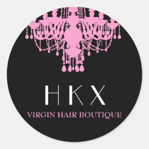 311 Glitz Boutique Roze Kroonluchter Ronde Sticker