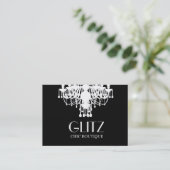 311 Glitz Boutique White Chandelier Visitekaartje (Staand voorkant)