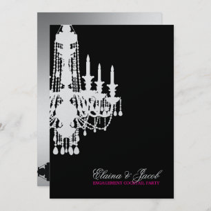 311-Glitz Chandelier - Uitnodiging tot metaalzilve