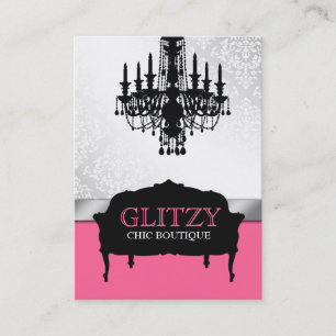 311-Glitzy Chic Boutique - Roos Roze Verticaal Visitekaartje