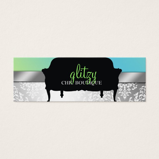 311 Glitzy Chic Boutique Turquiose Lime (Devant)