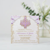 311 Glitzy Paars Chandelier Metallic Kaart (Staand voorkant)