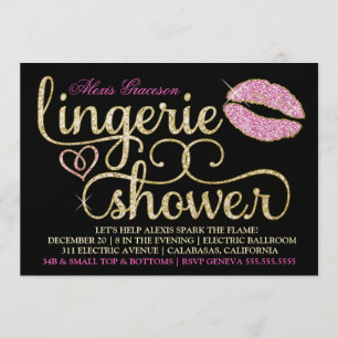 311 Glitzy Sparkle Bachelorette Blac Kiss Metallic Kaart