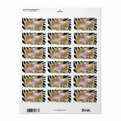 311 Gold Glam Crazy Zebra Étiquette de adresse (Feuille entière)