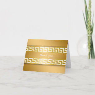 311-Golden Greek Key Bedankkaart