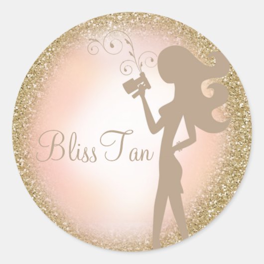 311 Gouden Glitter Spray Tan Sticker (Voorkant)