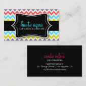 311 Haute Chevron Pattern Aqua Visitekaartje (Voorkant / Achterkant)