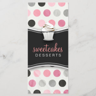 311 Haute Cupcakes Polka Dots Pink Menu