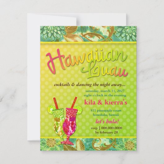 311 Hawaiian Luau Kaart (Voorkant)