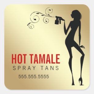 311 Heet Tamale Spray Tans Vierkante Sticker