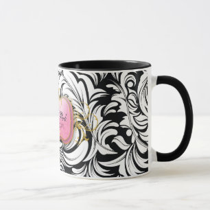 311-Het Lavish Pink Bord Zwart Mok