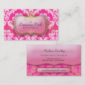 311-Het lichtroze Bord | Hott Pink Visitekaartje (Voorkant / Achterkant)