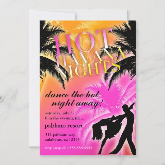 311 Hot Havana Nights Black Invitation (Devant)