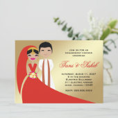 311 Invitation d'une mariée et d'une salle de Bind (Debout devant)