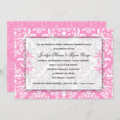 311 Invitation Jocelyn Pink Damask (Devant / Derrière)