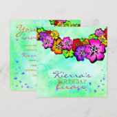 311 Invitation Lei à la douche à fleurs| Eau (Devant / Derrière)