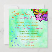 311 Invitation Lei à la douche à fleurs| Eau (Dos)