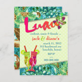 311 INVITATION LUAU ANIMÉE (Devant / Derrière)