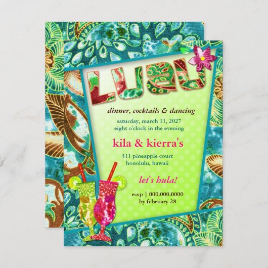 311 Invitation lushious à Luau (Devant / Derrière)