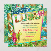 311 Invitation Lushious Luau Métallique doré (Devant / Derrière)