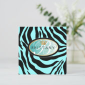 311-Iridescendance Zebra - Invitation Turquoise (Debout devant)