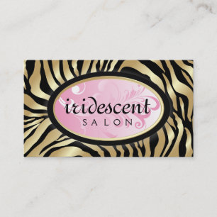 311-Iridescent Golden Zebra - Roze Visitekaartje