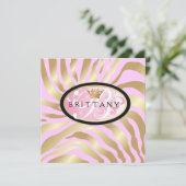 311-Iridescente Golden Zebra - Invitation rose (Debout devant)