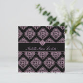311-Isabella Invitation Pink et Black Damask (Debout devant)