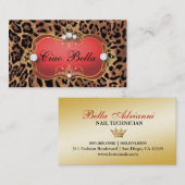311 Jet Red Ciao Bella Black Tan Leopard Visitekaartje (Voorkant / Achterkant)