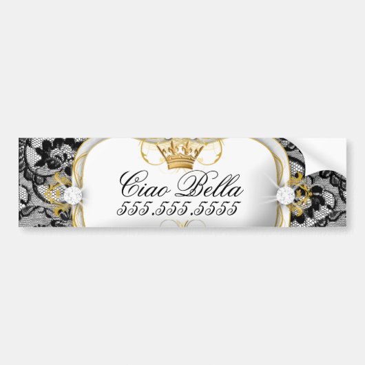 311 Lace de Luxe Ciao Bella Metallic Bumpersticker (Voorkant)