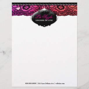 311-Lace de Luxe - met meerdere kleuren Gepersonaliseerd Briefhoofd