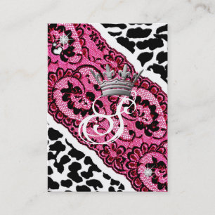 311-Lacy Leopard & Tiara Visitekaartje