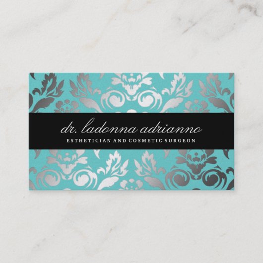 311 Ladonna Damask Topaz Visitekaartje (Voorkant)