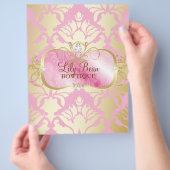 311 Lavish Pink Platter Golden Damask Flyer (Hand)