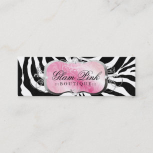 311 Lavish Pink Platter Zebra Hangtag Mini Visitekaartje