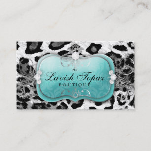 311 Lavish Topaz Diamond Leopard Visitekaartje