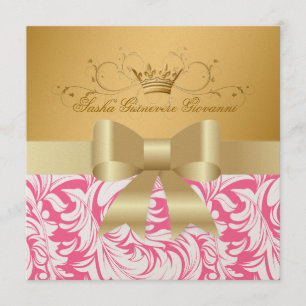 311-Lavishly Golden Baby shower Kaart