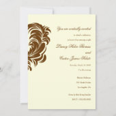 311-Lavishly Lainey Cream & Brown Invitation Kaart (Achterkant)