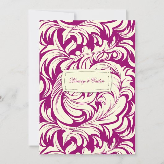 311-Lavishly Lainey Fuschia Invitation (Devant)
