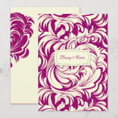 311-Lavishly Lainey Fuschia Invitation (Devant / Derrière)